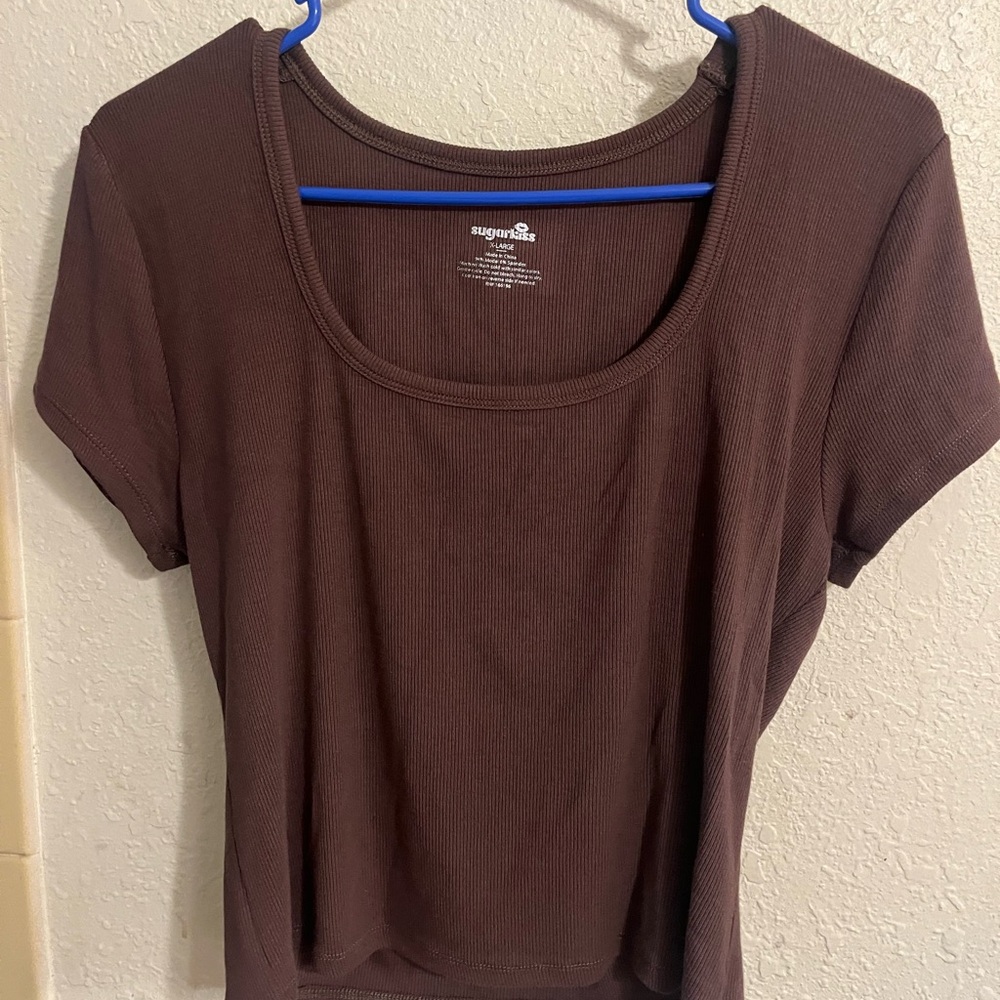 Sugarlips Brown Women's Crop top XL